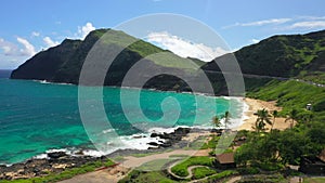 Aerial Shoot, Island Oahu, Hawaii, Makapuu Beach, Waimanalo Bay, Pacific Ocean, Makapuu Point