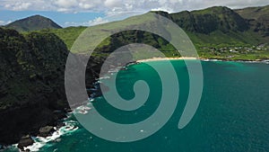 Aerial Shoot, Island Oahu, Hawaii, Waimanalo Bay, Pacific Ocean, Makapuu Point, Makapuu Beach