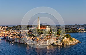 Aerial shoot of Rovinj, Croatia