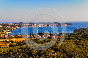 Aerial shoot of Rovinj, Croatia