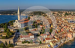 Aerial shoot of Rovinj, Croatia