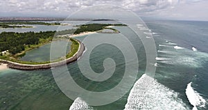 Aerial shoot of the Serangan beach