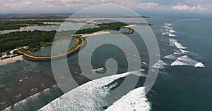 Aerial shoot of the Serangan beach