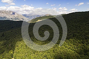 Aerial shooting of a mountain road.