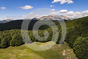 Aerial shooting of a mountain road.