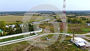 Aerial shooting of the territory of the monastery