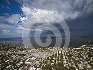Aerial shot of Anna Maria Island Florida