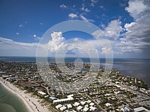 Aerial shot of Anna Maria Island Florida