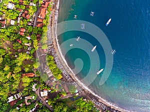 Aerial shot of Bali island