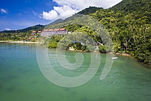 Aerial shot of Bang Bao Klon Koi in Koh Chang