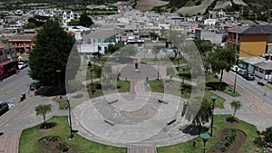 Aerial shot of Calacali, a small town near Quito