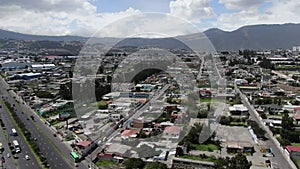 Aerial shot of Calderon in Quito