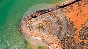 Aerial shot of the Cape Peron coastlines in Western Australian