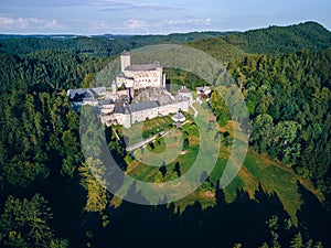 Aerial shot of castle Rappottenstein