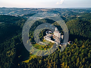 Aerial shot of castle Rappottenstein