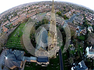 Aerial Shot of Church