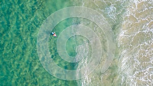 Aerial shot of coast line around Noosa in the Sunshine coast