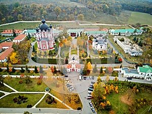 Aerial shot of Curchi Monastery at daylight photo