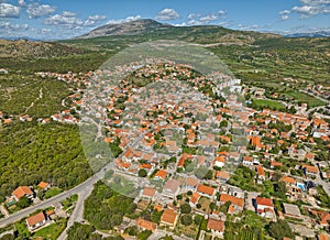 Aerial shot of the Drnis, Croatia
