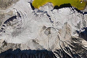 Aerial shot of erosion patterns