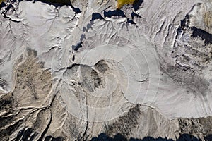 Aerial shot of erosion patterns