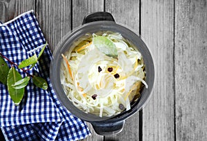 Aerial Shot of Fresh Veggies Salad on Cooking Pot