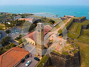 Aerial shot of the Galle Dutch Fort in sri lanka