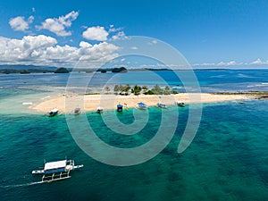 Aerial shot of Hagonoy Island Beach. photo