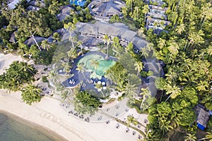 Aerial shot of hotel in Koh Chang Thailand