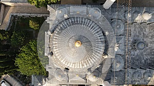Aerial shot of an Islamic mosque in Instanbul, Turkey photo