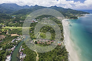 Aerial shot of Klong Prao in Koh Chang, Thailand