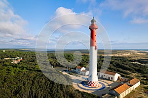 Aerial shot of La Coubre lighthouse