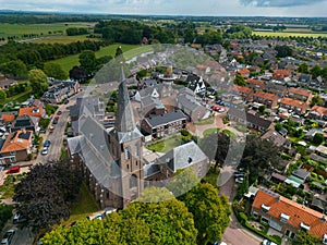 Aerial shot of Nicolaaskerk reformed church