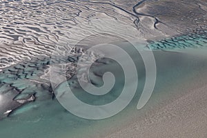 Aerial shot off Roebuck Bay, Broome, Western Australia, Australia