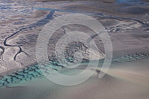 Aerial shot off Roebuck Bay, Broome, Western Australia, Australia