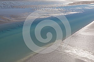 Aerial shot off Roebuck Bay, Broome, Western Australia, Australia