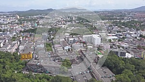 Aerial Shot Of Phuket Town Thailand At Noon