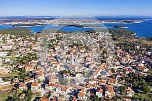An aerial shot of Premantura and Medulin, Istria, Croatia photo
