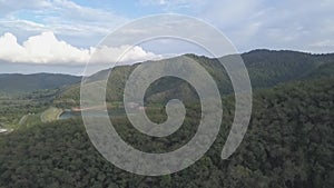 Aerial Shot Revealing Water Dam Cherng Talay Phuket Thailand