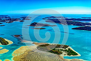 Aerial: Buccaneer Archipeligo of islands in the Kimberleys photo