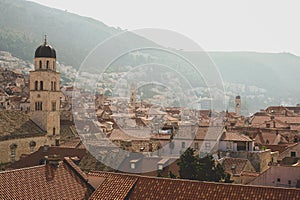 Aerial shot of the Stari Grad hotel in Dubrovnik, Croatia photo