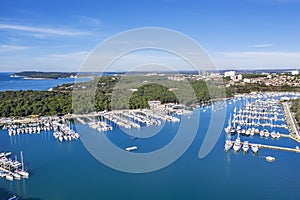 An aerial shot of Verudela peninsula in Pula photo