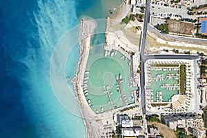 Aerial shot of Xylokastro, Peloponnese. photo