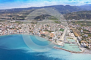 Aerial shot of Xylokastro, Peloponnese. photo