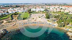 Aerial Sirena beach, Protaras, Cyprus