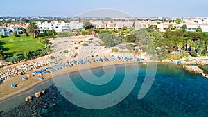 Aerial Sirena beach, Protaras, Cyprus photo