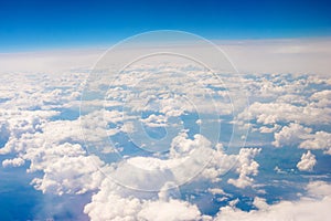 Aerial sky and clouds background