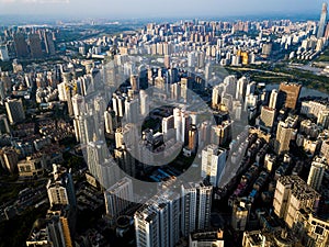 Aerial skyline of Nanning in Guangxi province of China