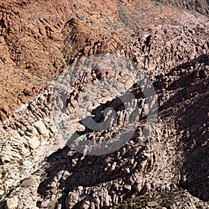 Aerial of southwest desert.