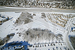 Aerial Splendor of Stonebridge Neighborhood in Saskatoon